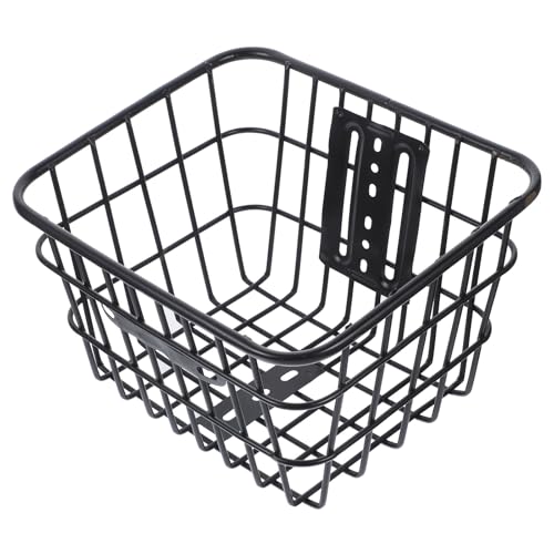 RORPOIR Cesta Delantera de Manillar para Bicicleta Diseño Resistente de Hierro, Plegable y Espaciosa, para Uso Diario y Transporte Cómodo