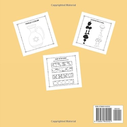 Rosh Hashanah I Spy Activity Coloring Book For Kids: Yom Kippur Rosh Hashanah Books for kids,Dot to