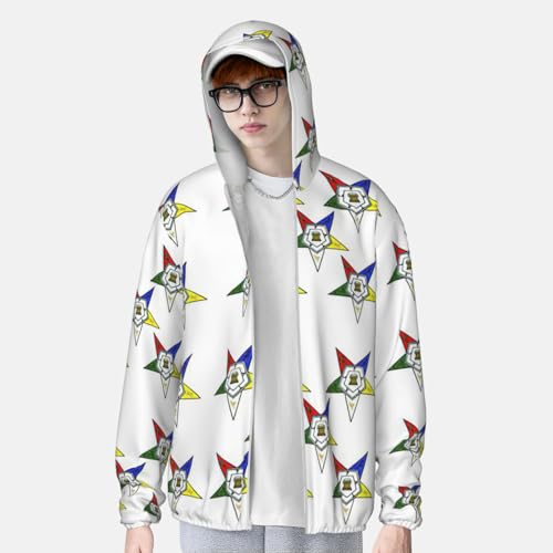 Sudadera con capucha y cremallera unisex con estampado de estrellas orientales 2