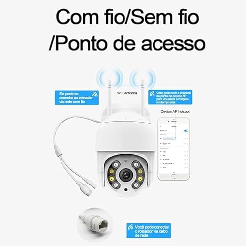 Câmera De Segurança wifi 360 2mp JORTAN ao ar livre wifi ip câmera 1080p h.265 sem fio 5x zoom digit