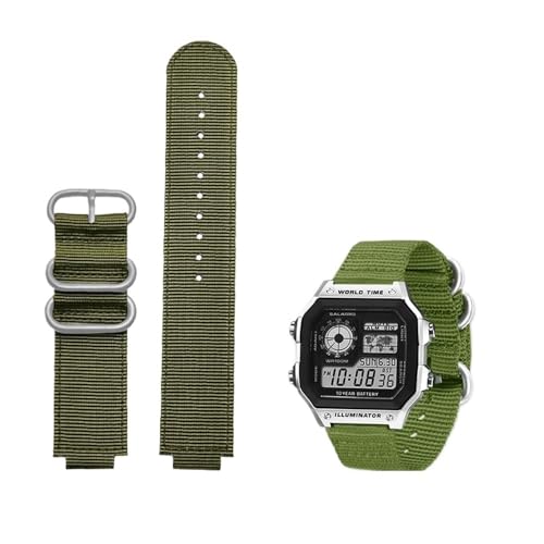 Bracelet montre en toile 18mm pour remplacer la résine Casio W-219