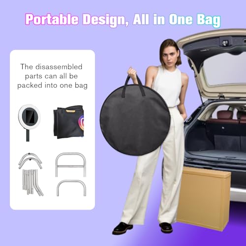 Portable Photo Booth Machine for iPad 12.9in 11in 10.9in 10.2in with Software APP Control Lights/Photo/Sharing, Removable for Cloth Pouch, Silkscreen,Honeycomb Case by RIXZSIW - Image 7