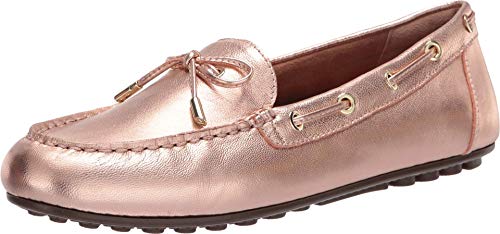 Vionic Women's Honor Virginia Loafer - Ladies Moccasin With Concealed Orthotic Arch Support Rose Gold Metallic 8.5 Medium Us #TOP3