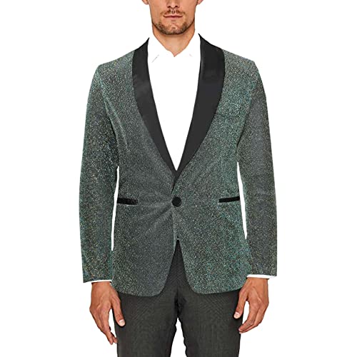 Blazer à paillettes pour homme : veste de costume un bouton pour vos soirées et fêtes