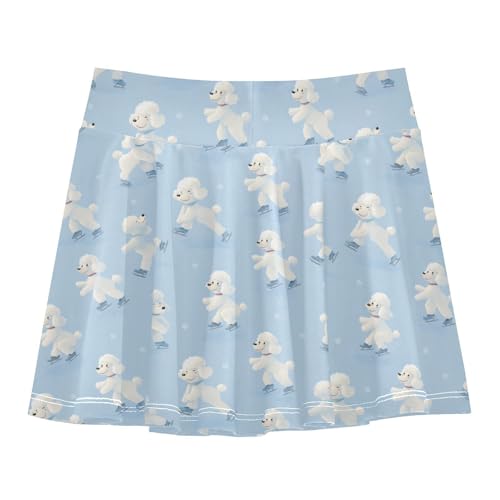 Girls Athletic Skirt 3-12 Years High Waist Tennis Skirts Poodle Skating for Kids Golf Running Dance Skort2