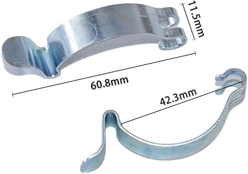 Edelstahl-Luftfilter-Reiniger, Gehäuse, Box, Deckel, Federklemme für Auto-Luftfilter, Luftfilter-Clips (Silber), 2 Stück