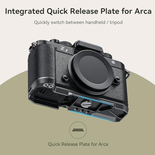 SMALLRIG Z f Empuñadura en Forma de L para Nikon con Empuñadura Ergonómica de Silicona, Placa de Liberación Rápida Incorporada para Arca para Cambiar Rápidamente Trípodes/Disparo Manual - 4262 - imagen 6