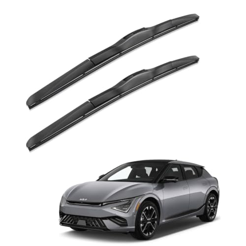 Image of Oshotto Frameless (O.E.M Type) Wiper Blades Compatible with Kia EV6 (26 inch / 16 inch)