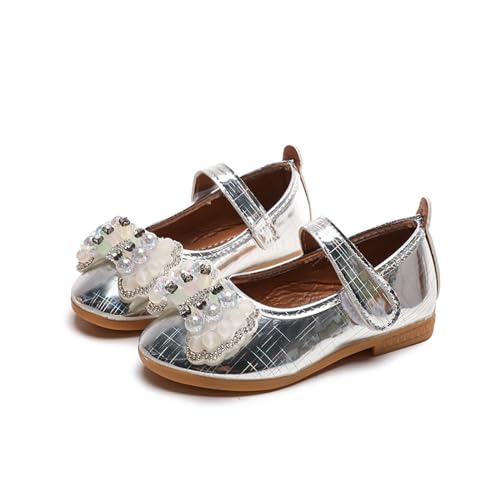 IWIHMIV Toddler Flower Girl Dress Shoes for Weeding Mary Jane Comfortable Flat Bottom Ballet Shoes for Walking2
