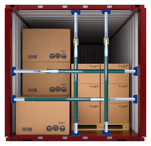XZZHSM Barra divisoria, Barra de Carga Ajustable, Soporte para Caja de camioneta, estabilizador con trinquete, Barras de Carga de Aluminio Resistentes para remolques, Cajas de Camiones y frigorífic