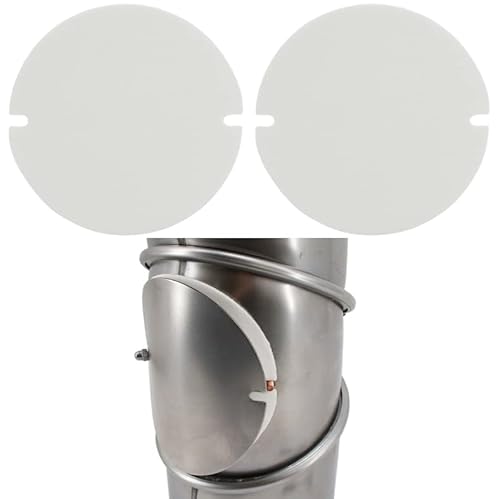 TATTCHINE Dichtung für Ofenrohr-Klappen, passend für Rohre mit Ø 150 mm - 200 mm, Hitzebeständig bis 1200° C, Rohrdichtung zum Zuschneiden, aus Calcium-Magnesium-Silikatfasern, 2pcs Cover
