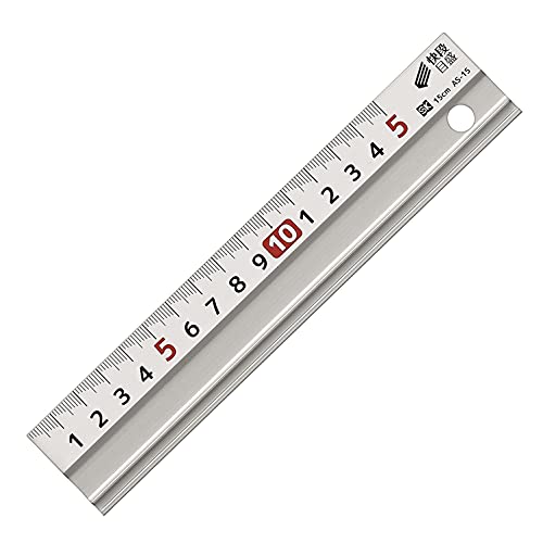 Niigata Seiki SK AS-15 Aluminum Scale, Easy Level, 5.9 inches (15 cm), Groove for Grooving
