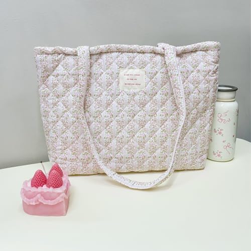 Image of Sunwel Fashion Top Zipper Floral Quilted Bag Small Tote Bag for Women
