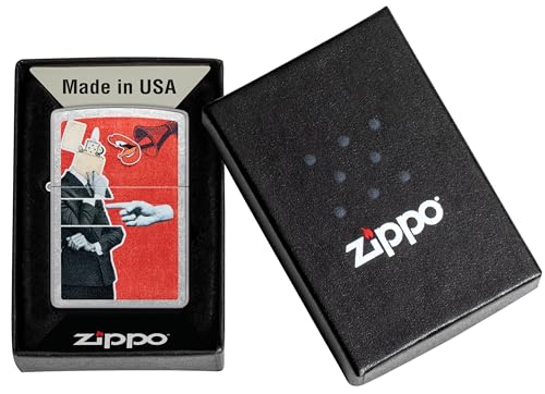 Image of Zippo Collage Design Street Chrome, Silver, Pocket Fuel Windproof Premium Lighter (BIS Certifed)