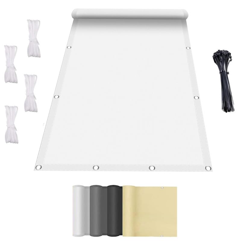 Voile d'Ombrage Étanche 2x4.5M Voiles Ombrages Rectangulaire,Toile Ombrage Imperméable, Voiles D'ombrage pour Patio Pergola Jardin ExterieurBlanc