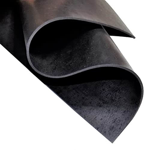 Exactly Rubber - Neoprene Sheet, 60A Durometer Rubber Mat, Gasket Material with -30 to 195°F Temperature Resistance, Oil and Gasoline-Resistant Rubber Sheet, Made in The USA, 1/16 x 9" x 12"