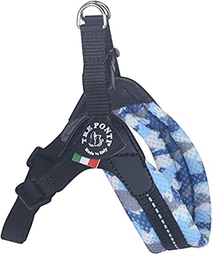 Pettorina per cani Tre PontI Rete Mimetica Azzurra...