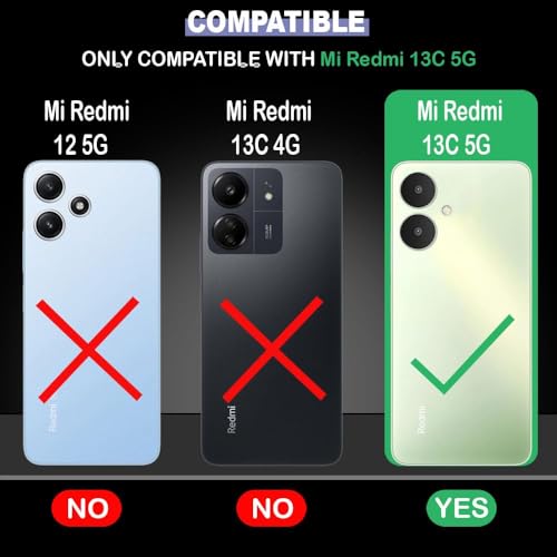 Image of COVERBLACK Rubber Silicone Back Cover for REDMI 13c 5G - Transparent