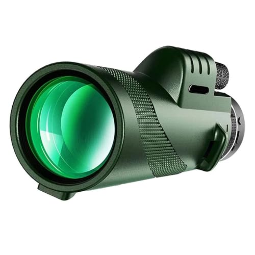 Tubkikare 80X100 Hd Monocular Telescope 8000M Long Range Zoom Bak4 Prism Telescope Med/utan Stativ Telefonklämma Jakt Utomhuscamping Kraftfullt Okular Och FöRstoringsglas(Green Standard)