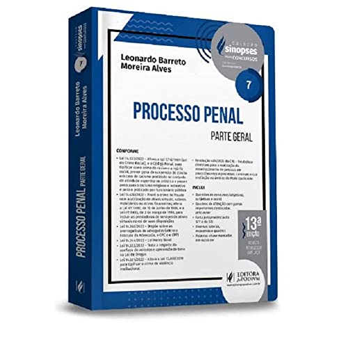 Sinopses Para Concursos - v.7 - Processo Penal - Parte Geral (2023)