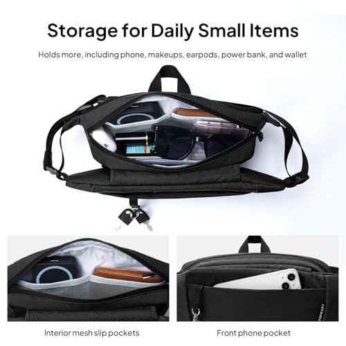 TOPEAST Waist Pack Large Capacity Fanny Pack with Hidden Water Bottle Pocket, Water Resistant Crossbody Sling Bag for Men Women, Adjustable Belt Bag for Hiking Running Travel Cycling - image 5
