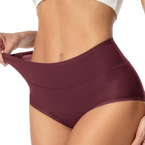 Bikini Brasileño Mujer Bikini Sin Tirantes Mujer Ropa Interior De Menstrual De Absorción 3 Capas Opcional del Multicolor Bikinis Y Bañadores Asimetrico (Wine L)