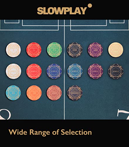 Slowplay Poker Chip Sample Set | Nash Clay Poker Chips & Ceramic Poker Chips | Numbered Chips, Blank Chips | 50Pcs Per Pack #TOP2