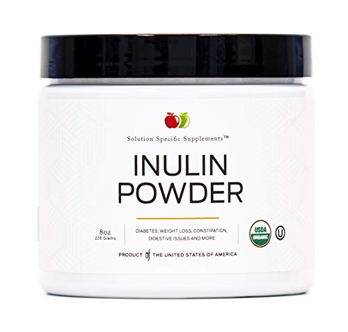 Pure Organic Inulin Powder Fiber Supplement - (Jerusalem Artichoke) Prebiotic Bulk Inulin Fiber