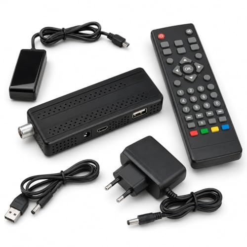 2026 Nuevo Decodificador TDT TV DVB-T T2 H265 HEVC FTA Full HD PVR, USB, HDMI, Sintonizador de TV Digital Terrestre, Receptor Digital de Alta Definición Full HD 1080p