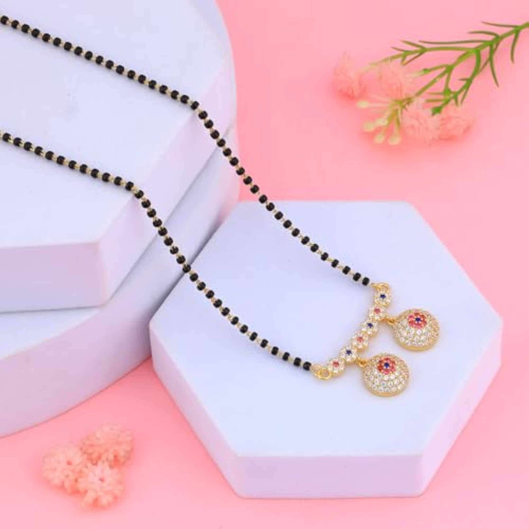 Women's 925 Silver Gold Plated Vati Mangalsutra, Gift