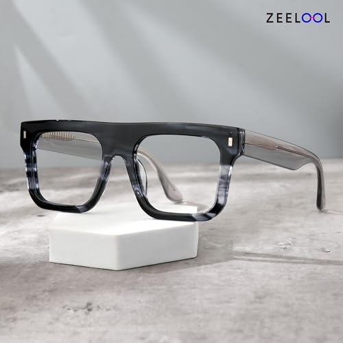 Image of Zeelool Stylish Aviator Eyeglasses Frame with Non-prescription Clear Lens for Men Reaux ZJGA329020