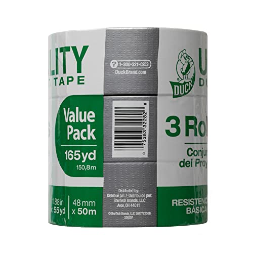 Image of Duck Tape Brand Utility Duct Tape, Silver, 1.88 in. x 55 yd., 12 Rolls (241638)