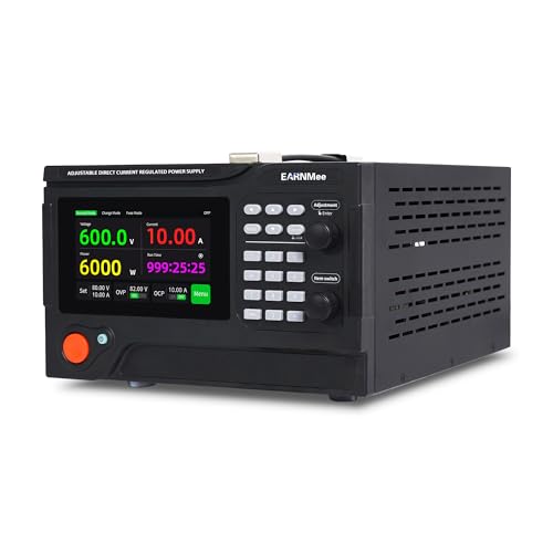 Image of 600V 10A Programmable DC Power Supply with 5-inch LCD Display, Battery Charging Curve Algorithm, Fuse Melting Test, Timer Function, MODBUS RTU & USB Interface for Lab R&D