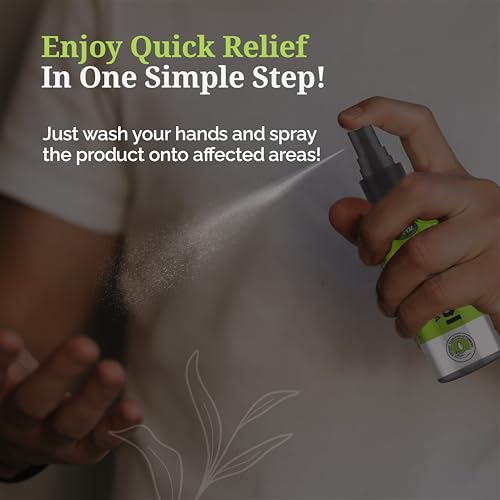 Image of ItchStop Antifungal Spray for Women & Men | Hands-Free Ayurvedic & Herbal Formula - Anti Bacterial, Anti Itch, Anti Chafing & Anti Fungus for Skin Fungal Infection on Thighs, Feet, Back, Hand, Underarm, Private Parts & Nail | Fast-Acting on Ringworm, Eczema, Redness, Jock Itch, Itchy Skin & Irritation | Safe for Daily Use 35ml (Pack of 1)