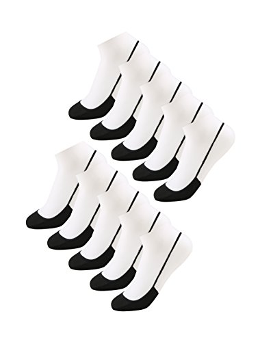 Image of uxcell Women's Half Socks, Heelless Back String No-Show Socks 10 Pairs