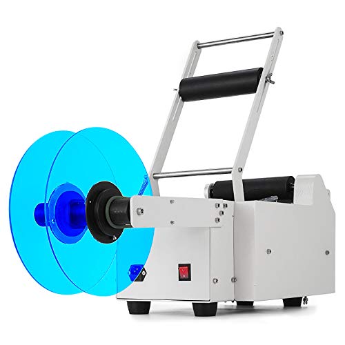 Mophorn Mt-50 Round Bottle Labeling Machine Adjustable Bottle Labeler Stainless Steel Label Applicator for Bottles 120W