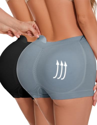 Image of Zimi Collection Butt Lifter Panties Shaperwear for Women Seamless Hip Enahncer Body Shaper Boyshort Padded Underwear