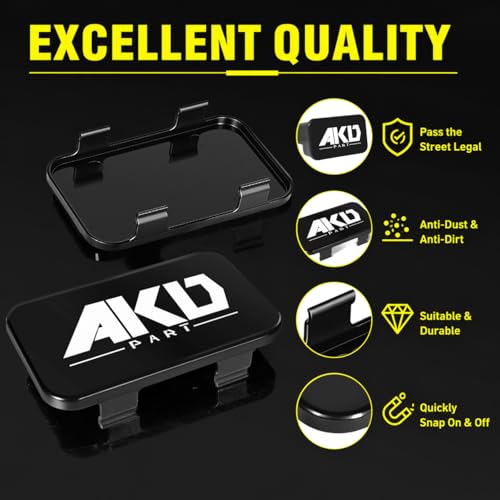 Image of LED Pods Covers 2pcs 3x1.8 Inch LED Pod Lights Black Covers | Street Legal Snap-on PC Protective Lens Light Bars Cover for Offroad Driving Fog Ditch Lights