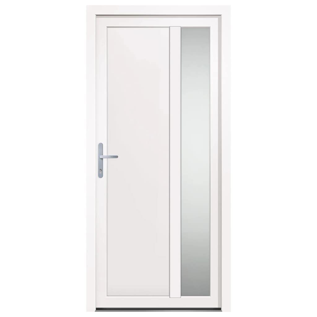 vidaXL Porta d'Ingresso Bianca in PVC 98x208 cm - Porta Entrata