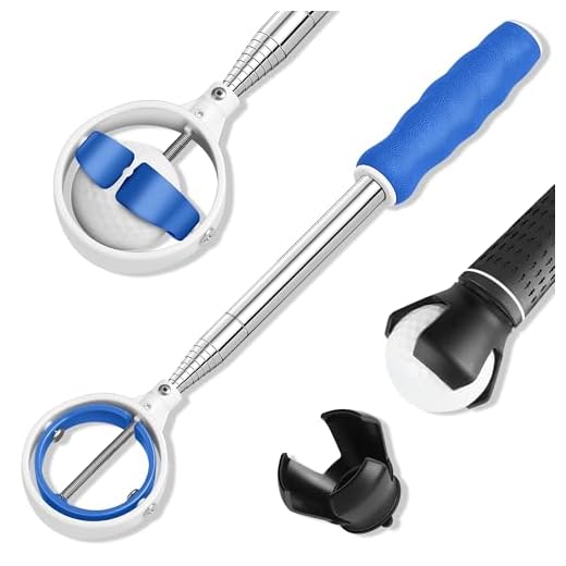 Golf Ball Retriever, Premium Golf Ball Retriever Telescopic for Water, Portable Golf Ball Grabber, 3rd Generation Extendable Stainless Steel, Practical Golf Ball Accessories, Easier for Golfer, 9ft