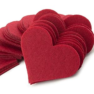 Summer-Ray Filzherzen Rot, 100 Stück