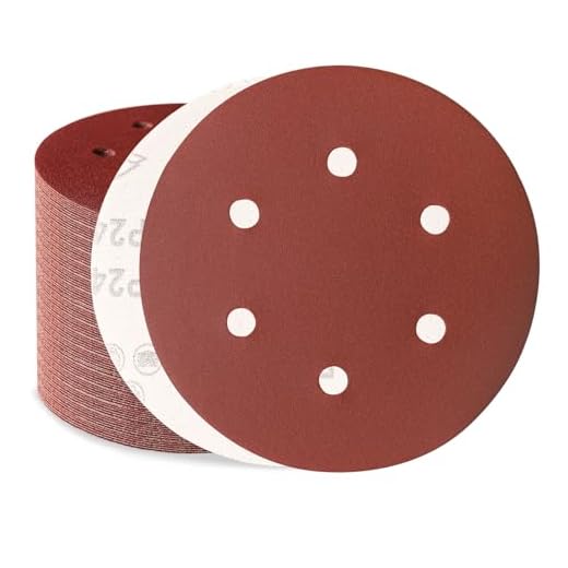 Szarint 80 PCS 6 Inch 240 Grit Sanding Discs Orbital Sander Pads | 6 Hole Hook and Loop Aluminum Oxide Sandpaper for Random Orbital Sander