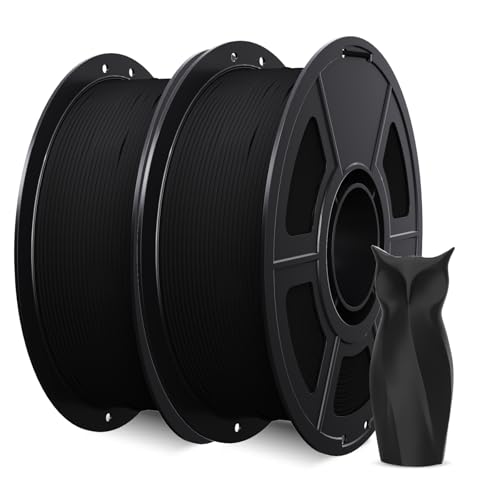 Image of Matte PLA Filament 1.75mm, 3D Printer Filament Dimensional Accuracy +-0.03mm, Plastic Spool (2.2lbs) 3D Filament Fit Most FDM 3D Printer, 2kg Matte Black