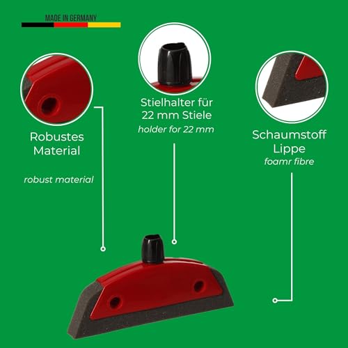 Novaliv 2er Set Schaumstoffbesen mit Abzieher Besenkopf Gummi Friseurbesen Schwarz Noppenbesen Hundehaarentferner Broom Parkett Besen für Drinnen Teppichbesen Bodenabzieher Haushaltsbesen Wunderbesen – Bild 4