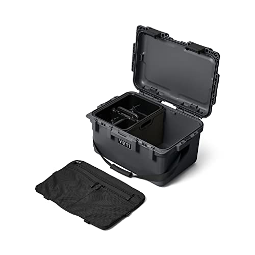 Image of YETI LoadOut 30 GoBox Divided Waterproof Cargo Case, Dry Box, Camera Case, Fishing Tackle Box, Charcoal