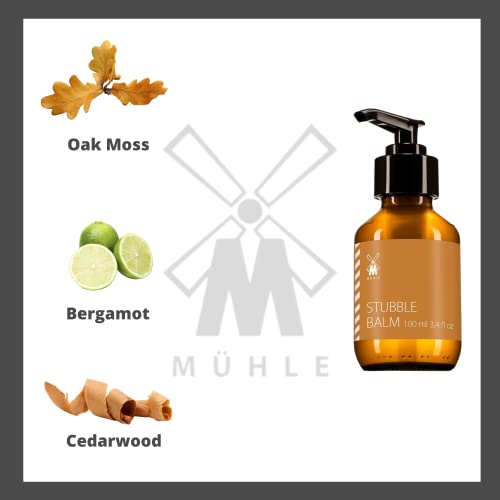 Mühle Stubble Balm, 100Ml | Fresh Bergamot & Cedarwood Fragrance | Nourishing Skin Gel | Natural Beard Care Balm | Perfect For Shorter Beard Hair | Luxury Beard Balm For Men #TOP1