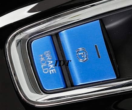 Amazon Idt ミニウエス付 ホンダ 新型 ヴェゼル 青 電動 パーキングブレーキ ブレーキホールド アルミ スイッチカバー サイドブレーキ ガーニッシュ ボタン トリム 2個セット インテリアパネル ブルー インテリアパネル 車 バイク