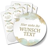 Einladungskarten Manufaktur Hamburg 24 PERSONALISIERTE Aufkleber mit Wunschtext individualisiert anpassbar Namen Datum Etiketten rund 4cm, Aquarell blau