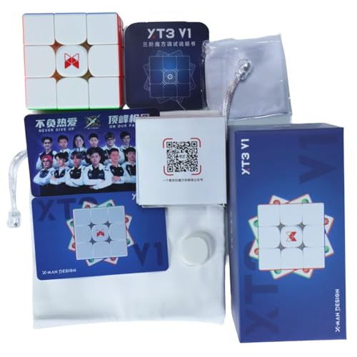 Image of Hawkister QiYi X-Man XT3 V1 3x3 Flagship Speed Cube - Magnetic Core, Adjustable, Matte Finish