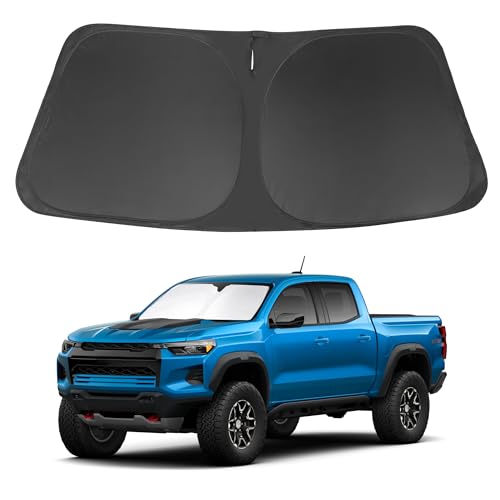 Image of Windshield Sun Shade Compatible with 2019-2024 2025 2026 Chevrolet /Chevy Silverado 1500 Accessories Regular Cab, Crew Cab, Double Cab 2Dr 4Dr Window Sunshade